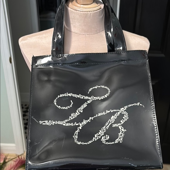 Ted Baker Glossy Black Tote with Musical Note Design - Picture 2 of 3